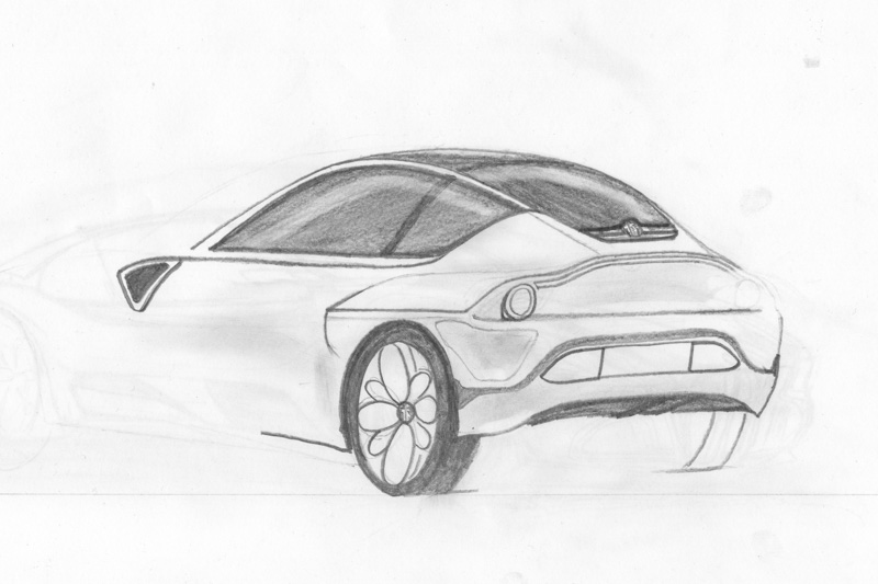 In der Zeit habe ich meistens mit Bleistift gezeichnet. Die meisten Motive waren Autos.