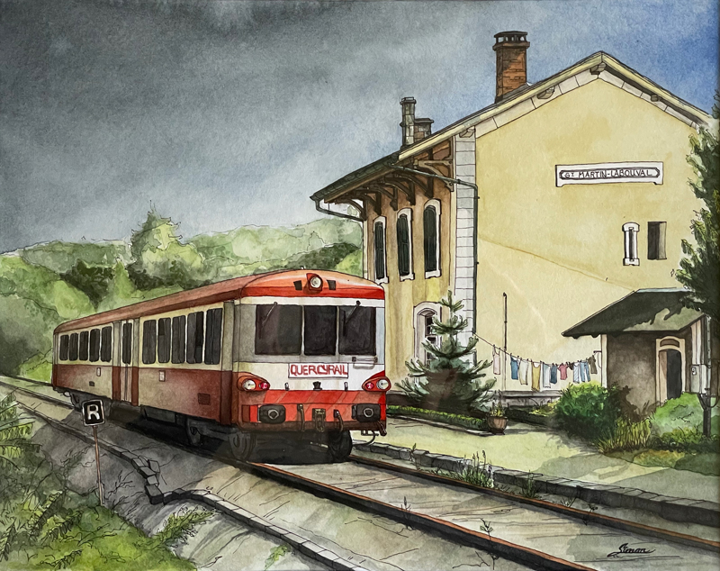 Viel Zeit habe ich in diese Zeichnung nach einer Fotovorlage aus dem Buch Soixante ans de Photographies Ferroviaires verwendet.