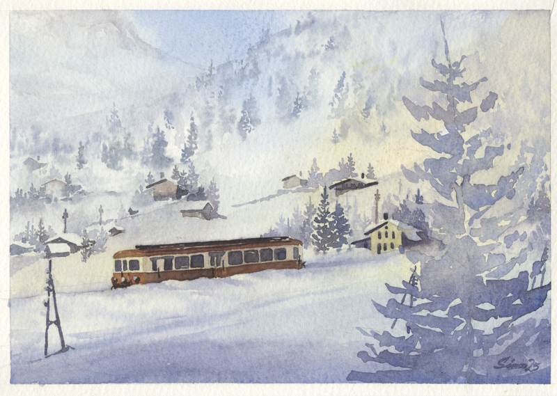 Winterstimmung in den französischen Alpen