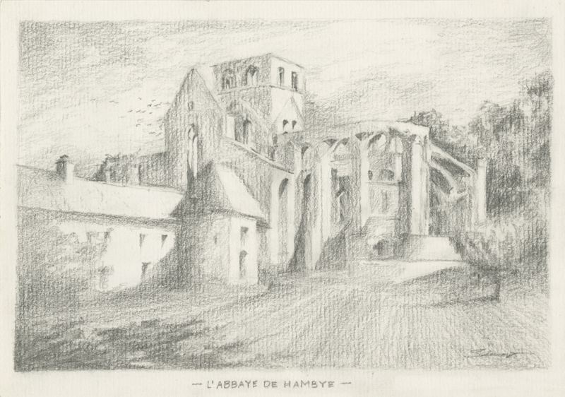 Die Ruinen der Abtei L’Abbaye de Hambye in der Normandie